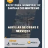 Apostila Auxiliar De Obras E Serviços Prefeitura de Santana dos Montes MG
