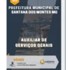 Apostila Auxiliar De Serviços Gerais Prefeitura de Santana dos Montes MG