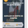Apostila Auxiliar do Depto de Compra Prefeitura de Holambra SP 2023