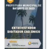 Apostila Entrevistador Digitador Cad Único Prefeitura Baturité CE 2023