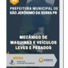 Apostila Mecânico de Maquinas e Veículos Leves e Pesados Pref de São Jerônimo da Serra PR