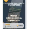 Apostila Médico Cirurgião Geral Emergência Prefeitura de Itapevi SP 2023