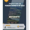Apostila Motorista Prefeitura de Pereira Barreto SP 2023