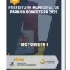 Apostila Motorista I Prefeitura de Paraíso do Norte PR 2023