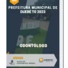 Apostila Odontólogo Prefeitura de Dueré TO 2023
