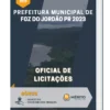 Apostila Oficial de Licitações Prefeitura de Foz do Jordão PR 2023