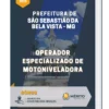 Apostila Operador Especializado de Motoniveladora Prefeitura de São Sebastião da Bela Vista MG 2023
