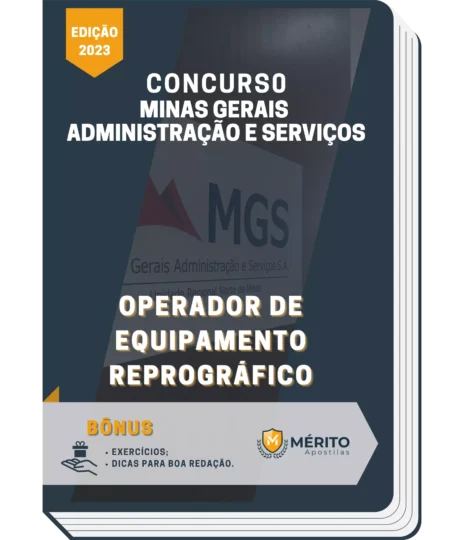 Apostila Operador de Equipamento Reprográfico Concurso MGS MG 2023