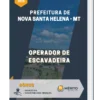 Apostila Operador de Escavadeira Prefeitura de Nova Santa Helena MT 2023