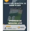 Apostila Operador de Máquina Leve Prefeitura de Dueré TO 2023