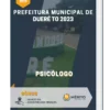 Apostila Psicólogo Prefeitura de Dueré TO 2023