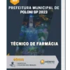 Apostila Técnico de Farmácia Prefeitura de Poloni SP 2023