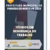 Apostila Técnico em Segurança do Trabalho Prefeitura de Paraíso do Norte PR 2023