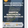 Apostila Agente de Manutenção de Máquinas e Veículos Prefeitura de Herval do Oeste SC 2023