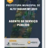 Apostila Agente de Serviço Público Prefeitura de Alto Taquari MT