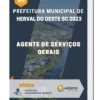 Apostila Agente de Serviços Gerais Prefeitura de Herval do Oeste SC 2023