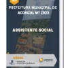 Apostila Assistente Social Prefeitura de Acorizal MT 2023