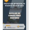 Apostila Auxiliar De Consultório Dentário Prefeitura de Regente Feijó SP 2023