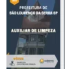 Apostila Auxiliar de Limpeza Prefeitura de São Lourenço da Serra SP 2023