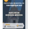 Apostila Auxiliar de Serviços Médicos Prefeitura de Dom Pedrito RS 2023