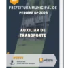 Apostila Auxiliar de Transporte Prefeitura de Peruíbe SP 2023