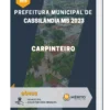 Apostila Carpinteiro Prefeitura de Cassilândia MS 2023