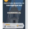 Apostila Cozinheiro/a Prefeitura de Dom Pedrito RS 2023