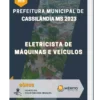 Apostila Eletricista De Máquinas E Veículos Prefeitura de Cassilândia MS 2023