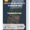 Apostila Farmacêutico Prefeitura de Acorizal MT 2023