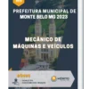 Apostila Mecânico de Máquinas e Veículos Prefeitura de Monte Belo MG 2023