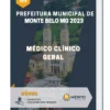 Apostila Médico Clínico Geral Prefeitura de Monte Belo MG 2023