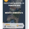 Apostila Médico Homeopata Prefeitura de Franca SP 2023
