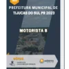 Apostila Motorista B Prefeitura de Tijucas do Sul PR 2023