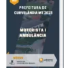 Apostila Motorista I Ambulância Prefeitura de Curvelândia MT 2023