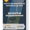 Apostila Motorista de Veículos Pesados Prefeitura de Morrinhos GO 2023
