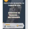 Apostila Operador De Máquina Motosserra Prefeitura de Taubaté SP 2023