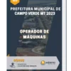 Apostila Operador de Máquinas Prefeitura de Campo Verde MT 2023
