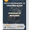 Apostila Operador de Máquinas Prefeitura de Cordilheira Alta SC 2023