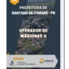 Apostila Operador de Máquinas II Prefeitura de Santana de Itararé PR 2023