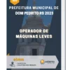 Apostila Operador de Máquinas Leves Prefeitura de Dom Pedrito RS 2023