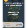 Apostila Servente de Pedreiro Prefeitura de Alto Taquari MT