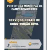Apostila Serviços Gerais de Construção Civil Prefeitura de Campo Bom RS 2023