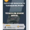 Apostila Técnico em Higiene Dental Prefeitura de Tijucas do Sul PR 2023