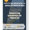 Apostila Técnico em Segurança do Trabalho Prefeitura de Herval do Oeste SC 2023