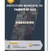Apostila Vidraceiro Prefeitura de Taubaté SP 2023