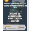 Apostila Agente de Alimentação/ Manutenção e Limpeza Prefeitura de Campo Novo de Rondônia RO 2023