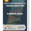 Apostila Ajudante Geral Prefeitura de Cesário Lange SP 2023