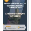Apostila Ajudante Serviços Diversos Prefeitura de Santa Rita do Passa Quatro SP 2023