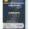 Apostila Almoxarife Prefeitura de Olaria MG 2023
