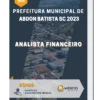 Apostila Analista Financeiro Prefeitura de Abdon Batista SC 2023